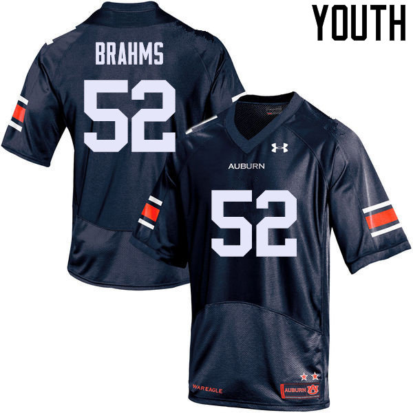 Youth Auburn Tigers #52 Nick Brahms College Football Jerseys Sale-Navy - Click Image to Close